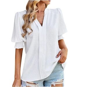 Love Ivory Puff Sleeve Blouse